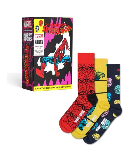 HAPPY SOCKS UNISEX MARVEL™ SPIDER-MAN 3-PACK SOCKS GIFT SET
