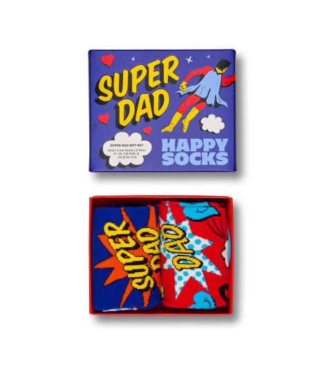 HAPPY SOCKS UNISEX 2-PACK SUPER DAD SOCKS GIFT SET