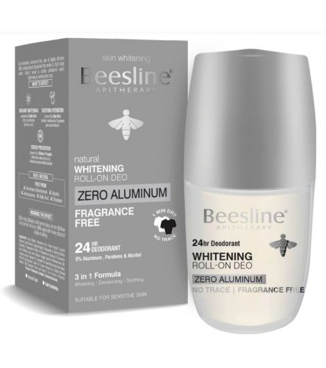 Beesline Roll-on Deo Whitening Zero Aluminum Fragrance Free 70ml
