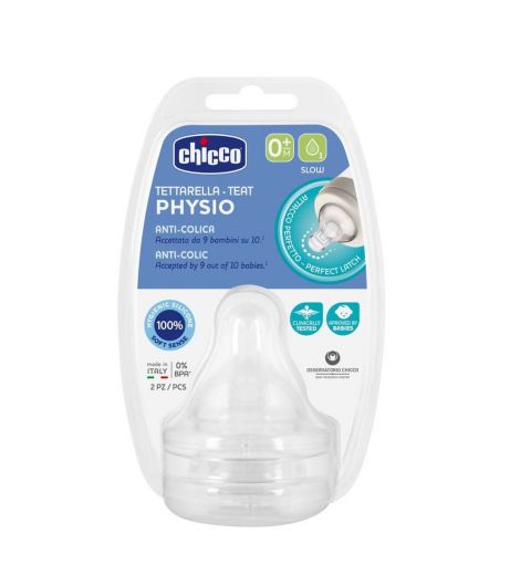 Chicco Teats Perf.5 0M+Slow2pcs