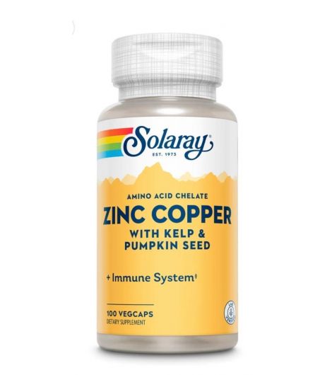 Solaray Zinc Copper 100 Cap