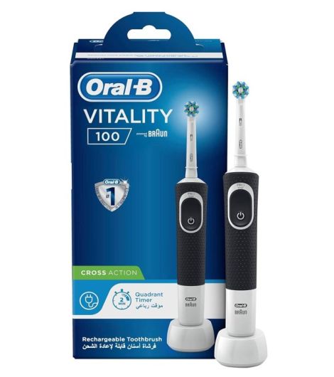 Oral B Vitality 100 Cross Action Black Toothbrush
