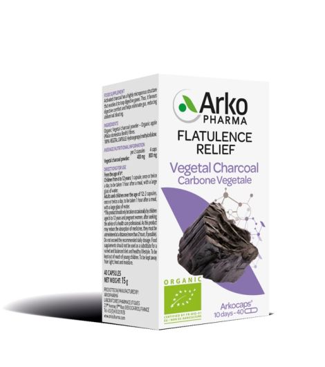 Arkopharma Flatulence Relief Charcoal 40 Capsules