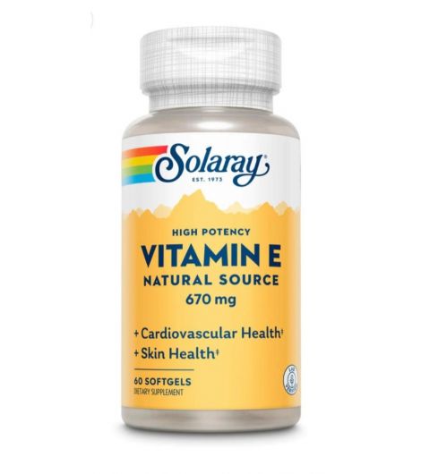 Solaray Vitamin E 1000 Iu 60 Caps