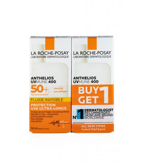 La Roche-Posay Anthelios Inivisible Fluid SPF 50+ Buy 1 Get 1 Free 100ml