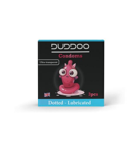 Duddoo Dotted Condoms Lubricated 3 Pieces/Pack