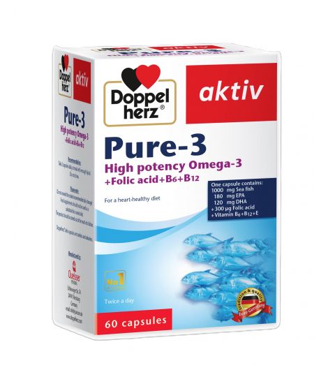 Doppelherz Aktiv Pure-3 Omega 60 Capsules