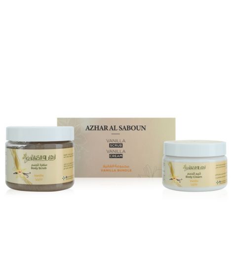Azhar Alsaboun Vanilla Scrub & Cream Set