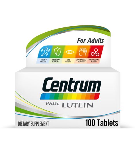 Centrum With Lutein, 100 Tablets