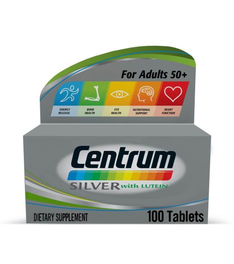 Centrum Silver With Lutein, 100 Tablets