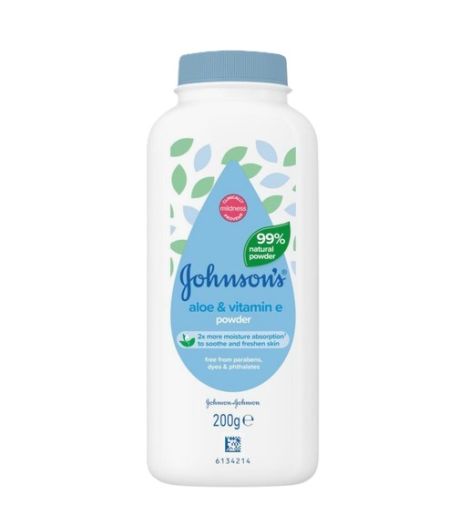Johnson Baby Aloe & Vitamin E Powder 200g
