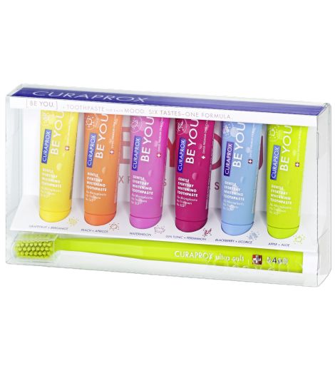 Curaprox Be You Toothpaste Mix Set 6x10ml + Toothbrush