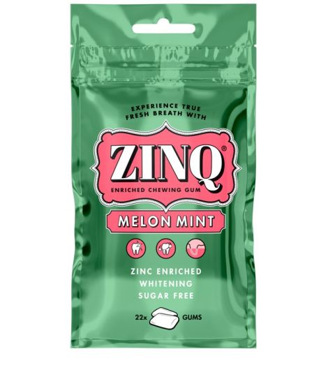 Zinq Melon Mint Sugar Free 22 Gums