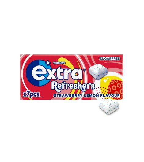 Extra Refreshers Strawberry Citrus Flavor Gum 7 Pieces