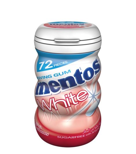 Mentos White Strawberry Sugar Free Gums 72 Pieces