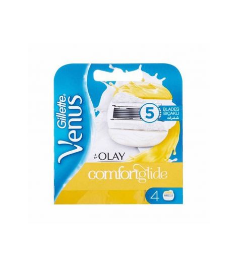 Gillette Venus Comfortglide Coconut Scent Plus Olay Women's Razor Blade Refills, 4 Count