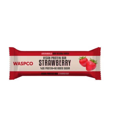 Waspco Strawberry Flavor Protein Bar 40Gm Vegan