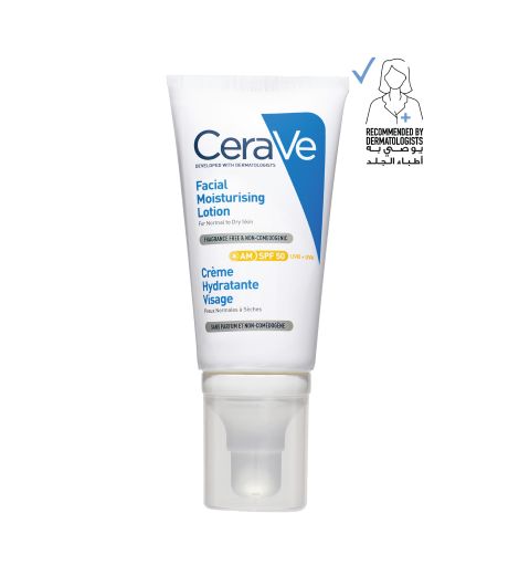CeraVe AM Facial Moisturizing Lotion SPF50 for Normal to Dry Skin 52ml