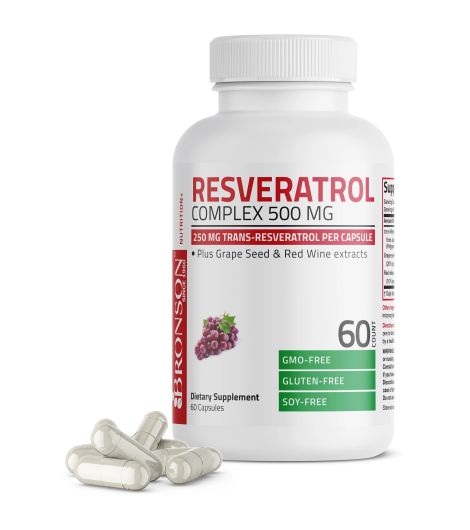 Bronson Resveratrol Complex 500mg 60 Capsules