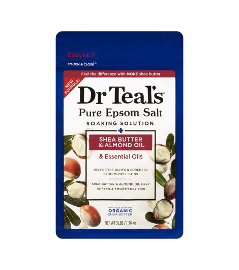 Dr Teal's Epsom Salt Magnesium Soak, with Shea Butter & Almond Oil - 1.36kg
