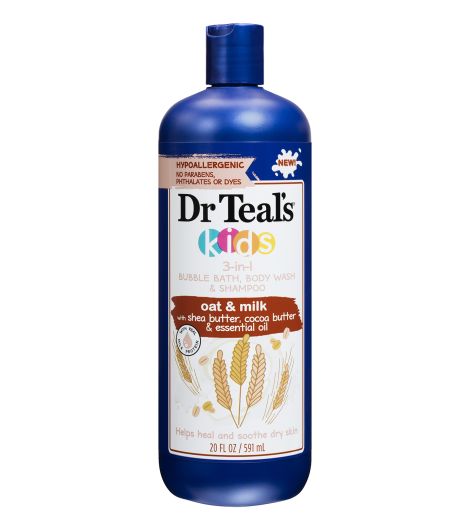 Dr Teal's Kids Oat & Milk Bubble Bath, Body Wash & Shampoo - 591ml