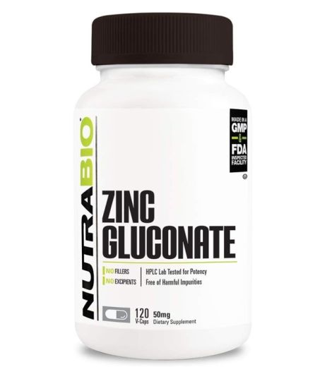 Nutrabio Zinc Gluconate 50mg 120 V-Capsules