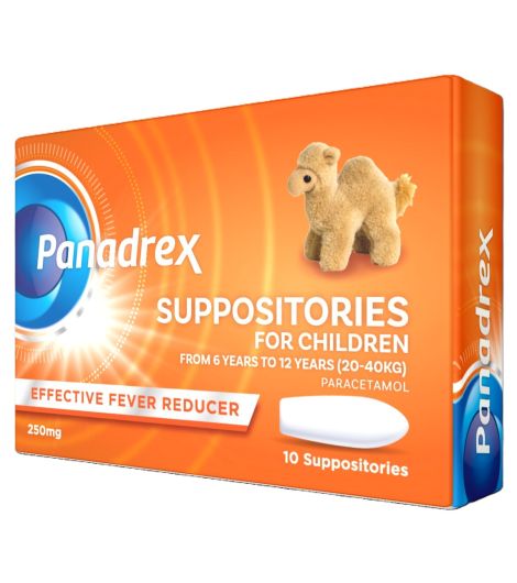 Panadrex Suppositories 250 mg - 10 suppositories