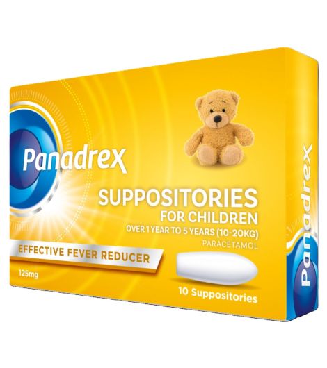 Panadrex Suppositories 125 mg - 10 suppositories
