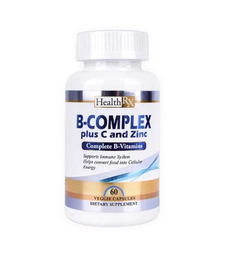 Health RX B Complex Plus C And Zinc 60 Veg Capsules