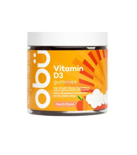 Obu Vitamin D3 60 Gummies Peach Flavor