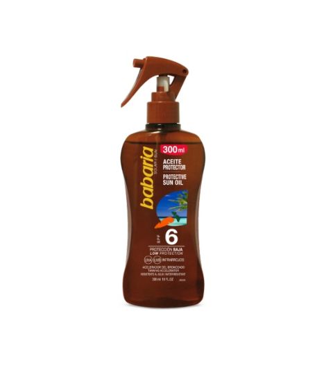 باباريا سبراي زيت تعزيز التان بالجزر بحماية من الشمس SPF6 300 مل