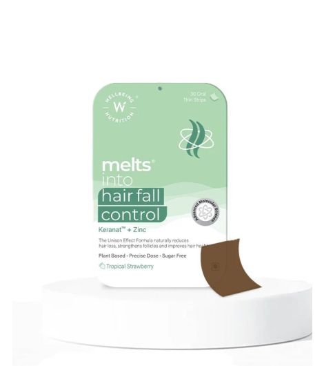Wellbeing Melts Hair Fall Control 30 Strips Tropical Strawberry