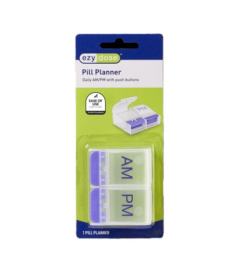 علبة دواء إيزي دوز بزرّ ضغط صباحا ومساءا – رقم 67579