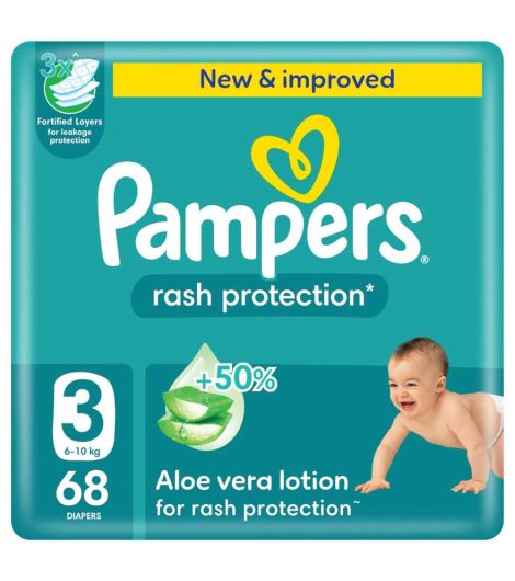 Pampers Rash Protection S3 68 Diapers