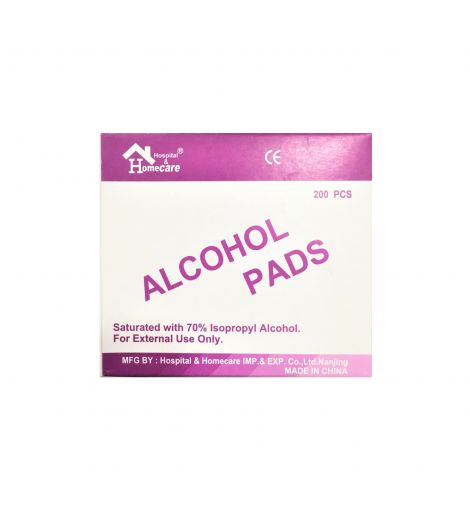 Homecare Alcohol Pads 200 Pcs