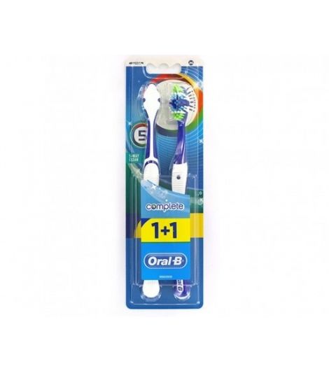Oral B Complete 5 Ways Cleansing Medium Toothbrush (1+1)