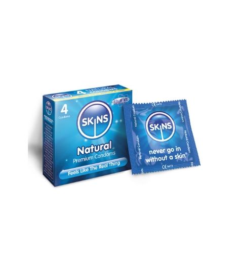 Skins Condoms Natural 4'S