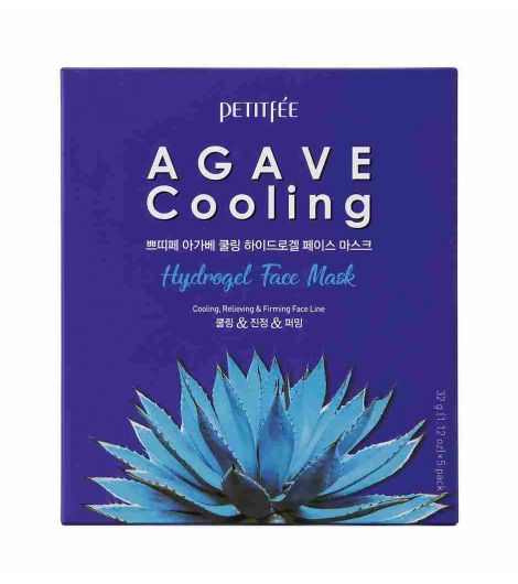 Petitfee Agave Cooling Hydrogel Face Mask 5's