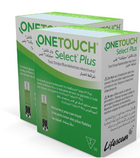 OneTouch Select Plus® 50 Strips Pack of 2