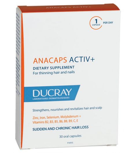 Ducray Anacaps Activ Anti Hair Loss Capsules 30 Caps.