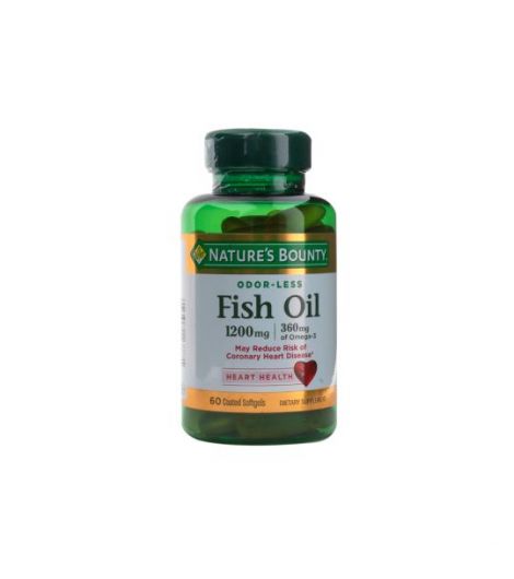Nature's Bounty Odorless Fish Oil 1200mg 60s