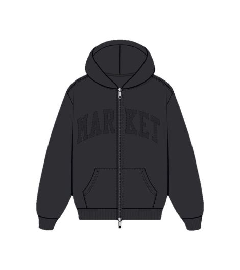 MARKET MEN'S SHADOW ARC FULL ZIP HOODIE