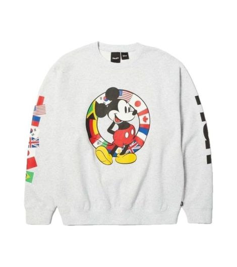 HUF MICKEY WORLDWIDE TOUR CREWNECK SWEATSHIRT