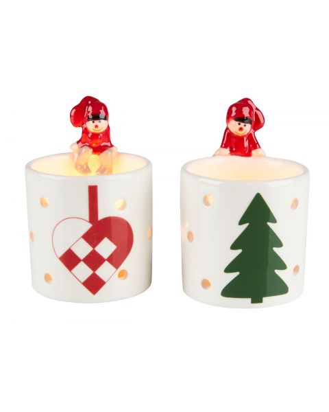 Tealight holder SKINFAXE H10cm Assorted - (1 PC)