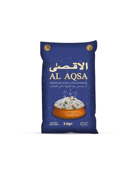 AL AQSA PREMIUM EXTRA LONG BASMATI RICE 3KG