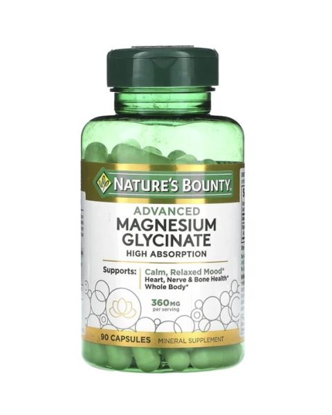 Nature's Bounty Advanced Magnecium Glycinate 360mg 90 Capsules