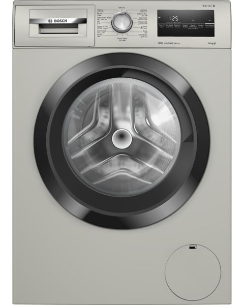 غسالة ملابس بتحميل أمامي (موديل WAN28283SA) من الفئة 4 من Bosch - سعة 8 كجم، فضي
