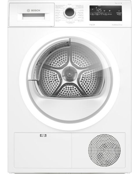 Bosch Series 4 Condenser Tumble Dryer 8 kg WTN86201GC - White