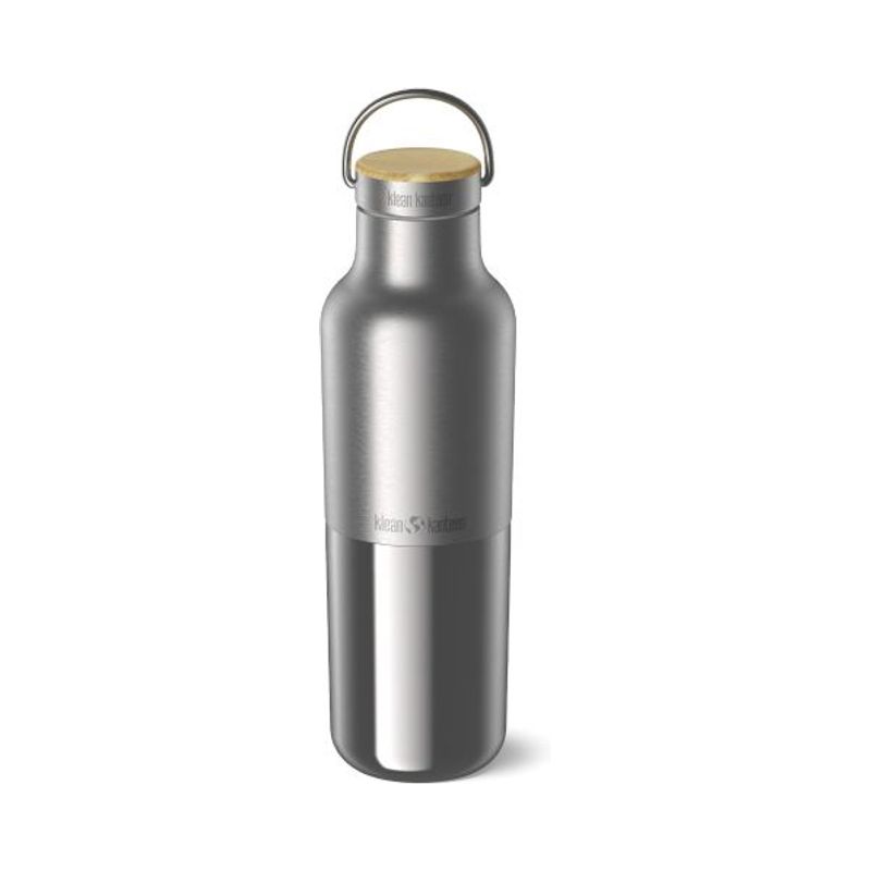 Klean Kanteen Rise 20oz Vac Classic with Bamboo - Reflect  - Brushed Stainless