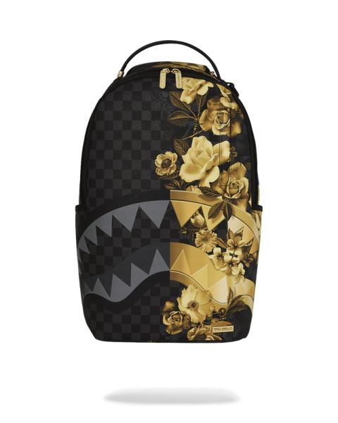 Sprayground Gold Floral Remix Dlxsv Backpack